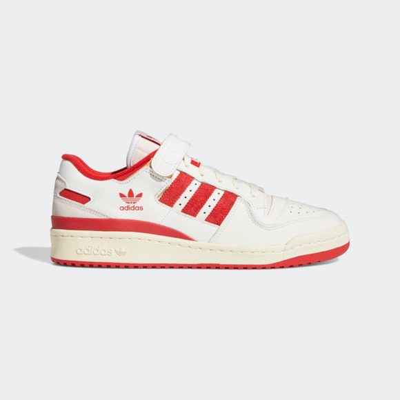 Adidas Originals Forum 84 Low Mens Casual Shoes Red White GY6981 NEW Size 10 - Picture 2 of 11